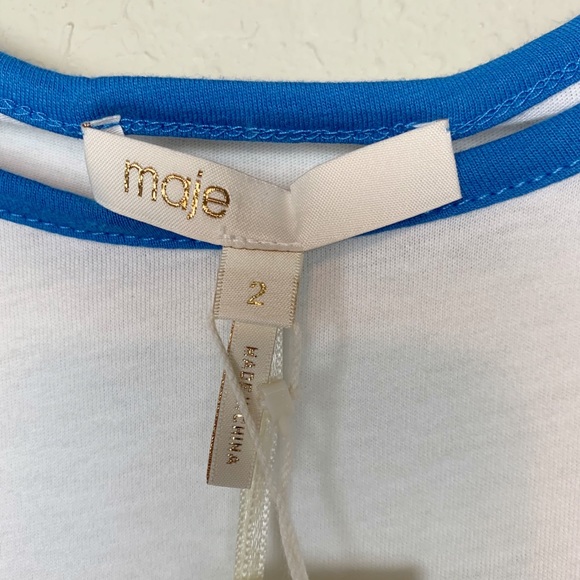 Maje 2020talon t-shirt with contrasting sleeves - Picture 9 of 11